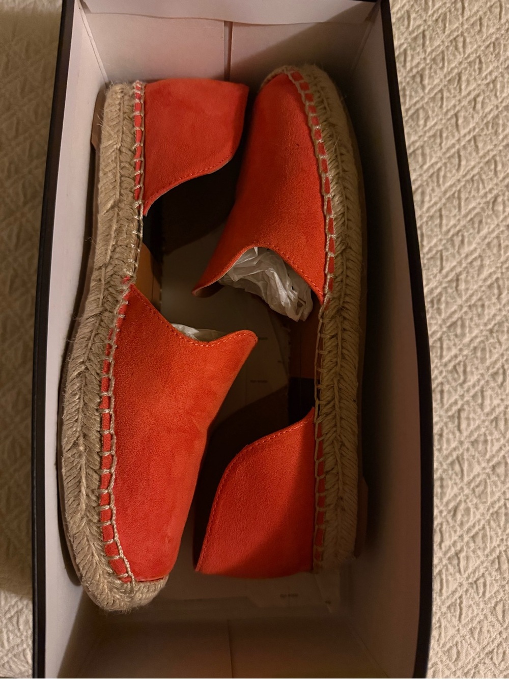 Dolce Vita Orange Suede Espadrille Slip-On Flats